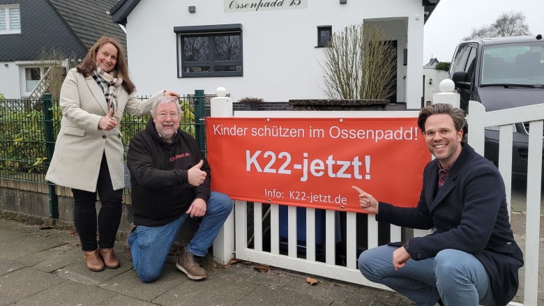 Kinder im Ossenpadd schützen – K22 bauen.