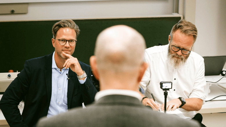 Martin Balasus und Claus Ruhe Madsen beim Unternehmertalk