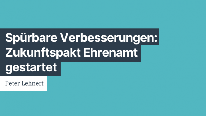 Stärkung Ehrenamt Pressemitteilung